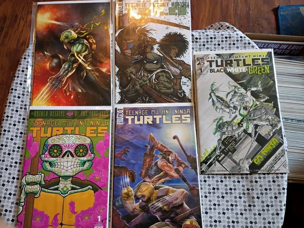 TEENAGE MUTANT NINJA TURTLES Comic Lot Of 5 VF To NM #1's Variant Virgin Idw